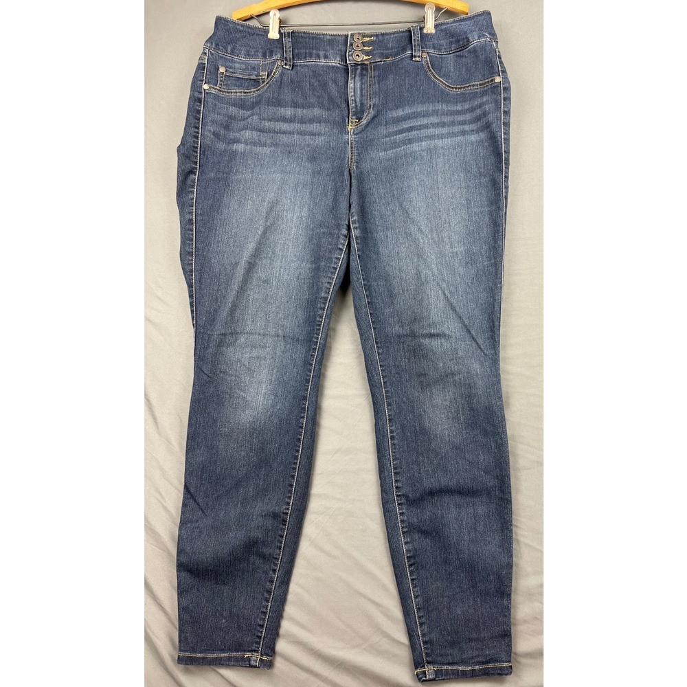 Torrid Jegging Women 18T First At Fit Dark Wash Blue High Rise Skinny Jeans Good